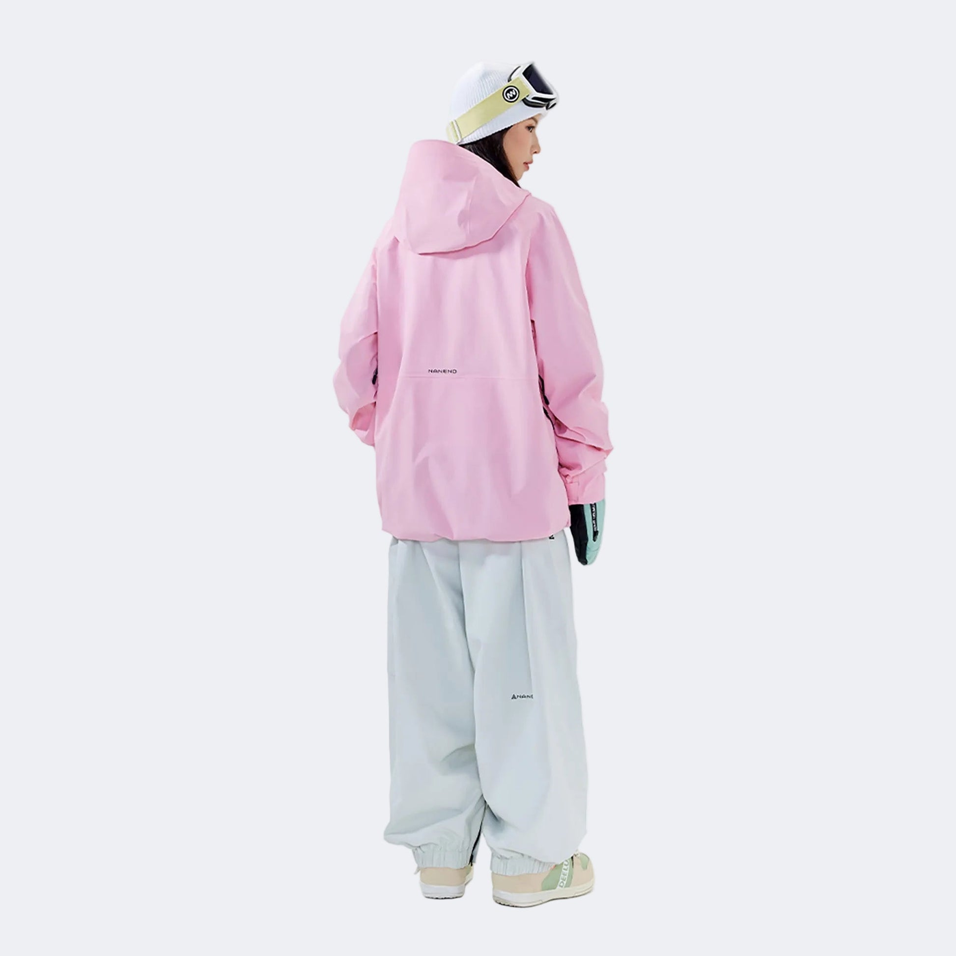 Clean-Fit color-blocked waterproof and warm ski suit set - NANEND