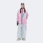Clean-Fit color-blocked waterproof and warm ski suit set - NANEND