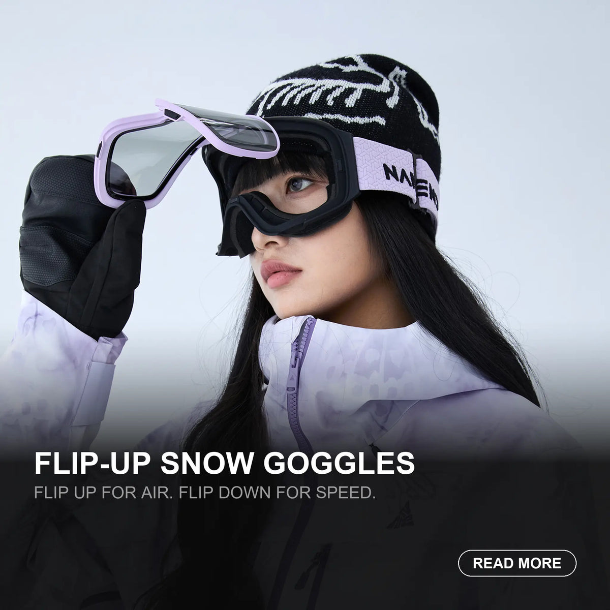 Flip-up snow goggles – NANEND