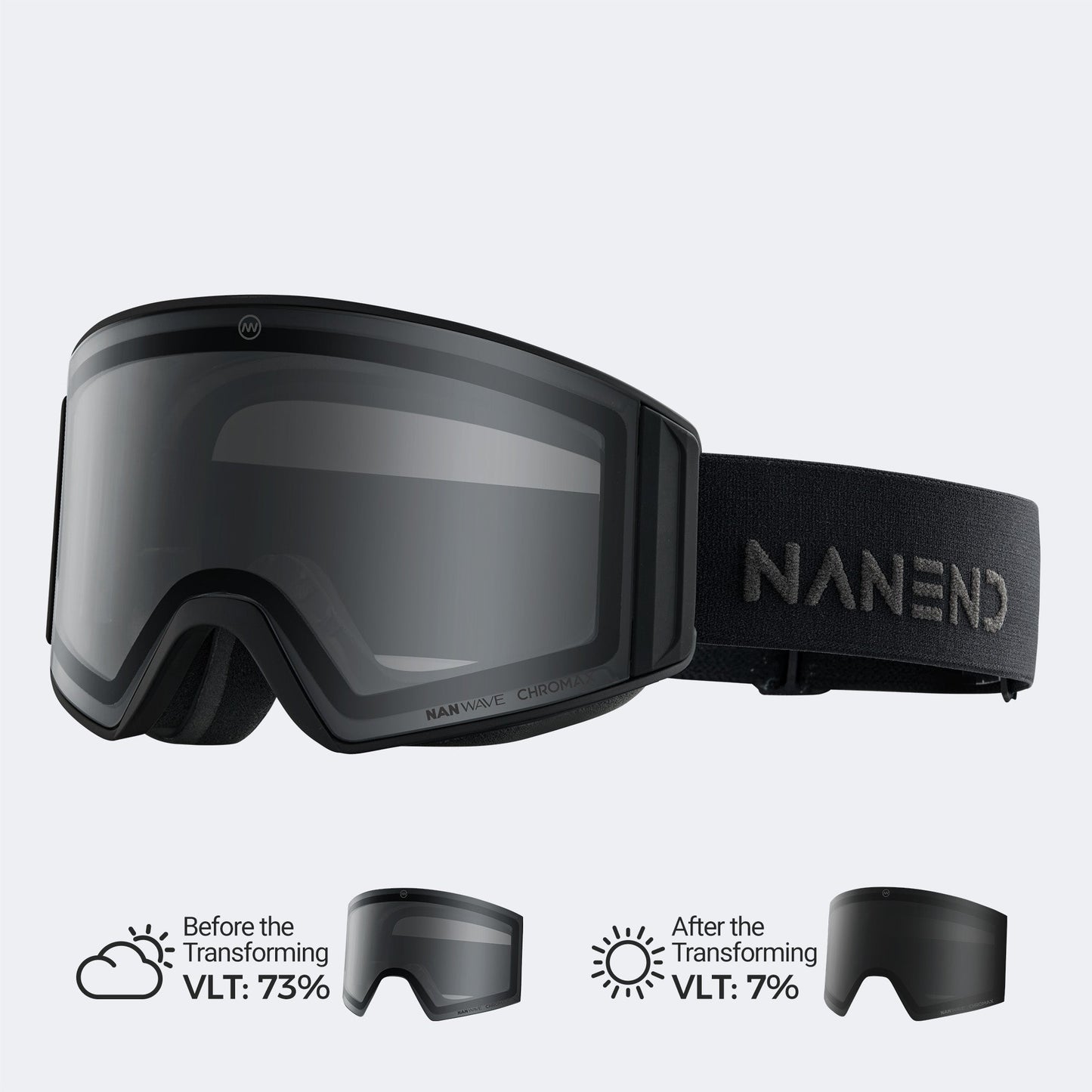 Color-changing push-top defogger Ski Goggles NG22max - NANEND