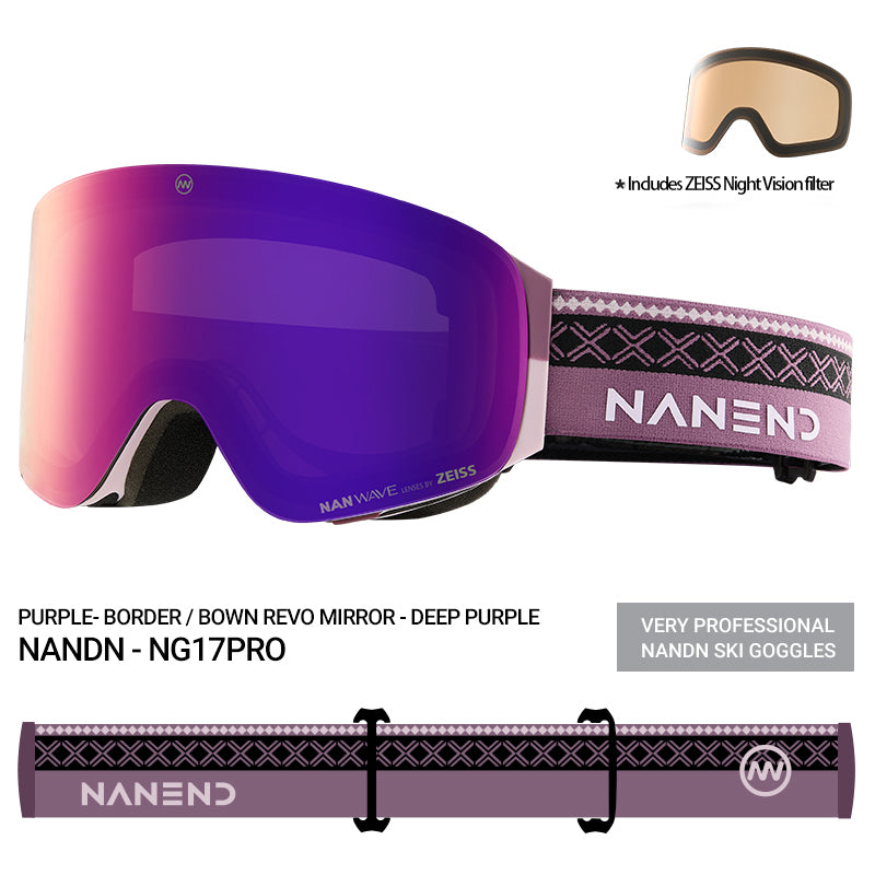 NANEND Zeiss ski goggles professional flip-up snow goggles single and double board goggles NG17Pro