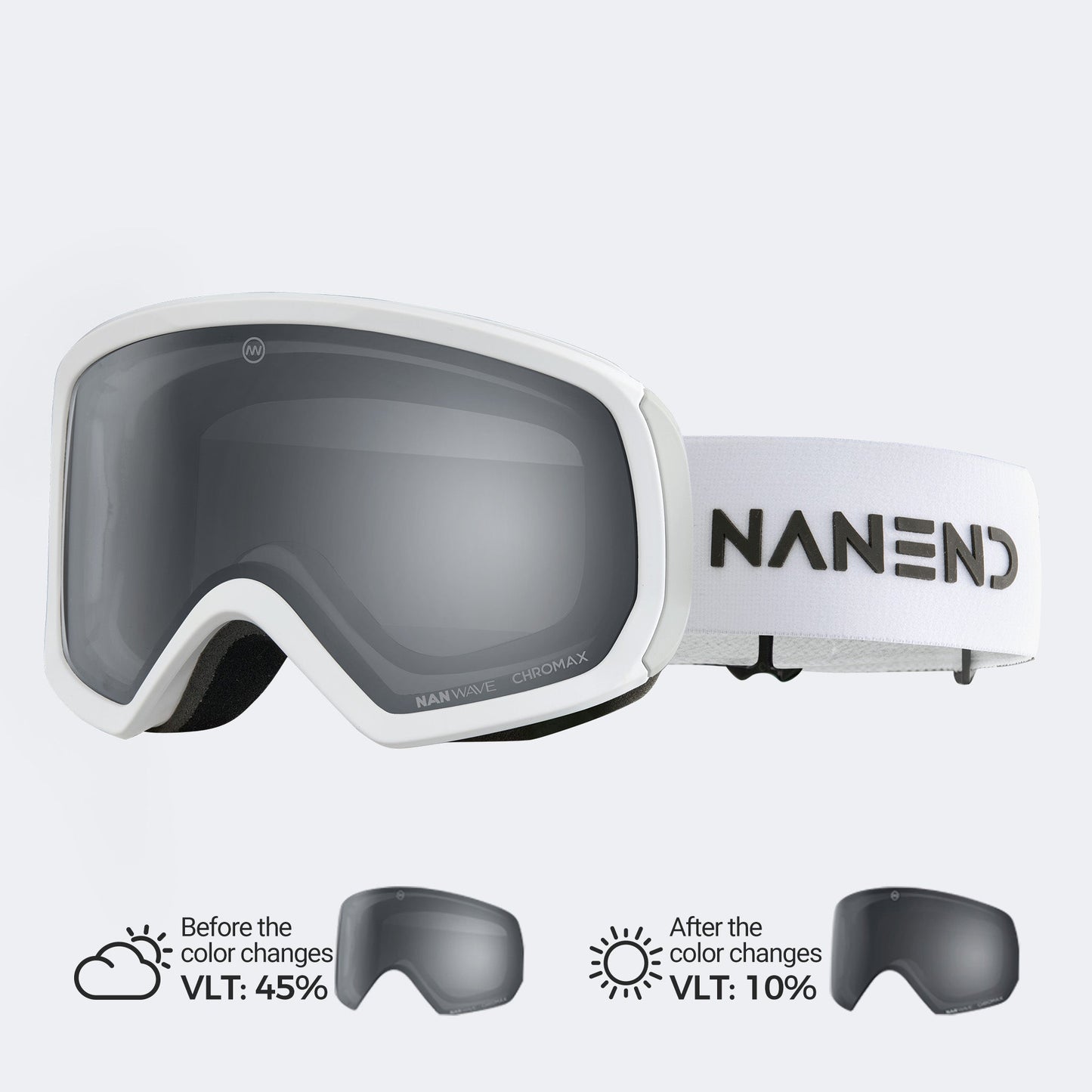 Double-layer curved photochromic ski goggles NG23Max - NANEND