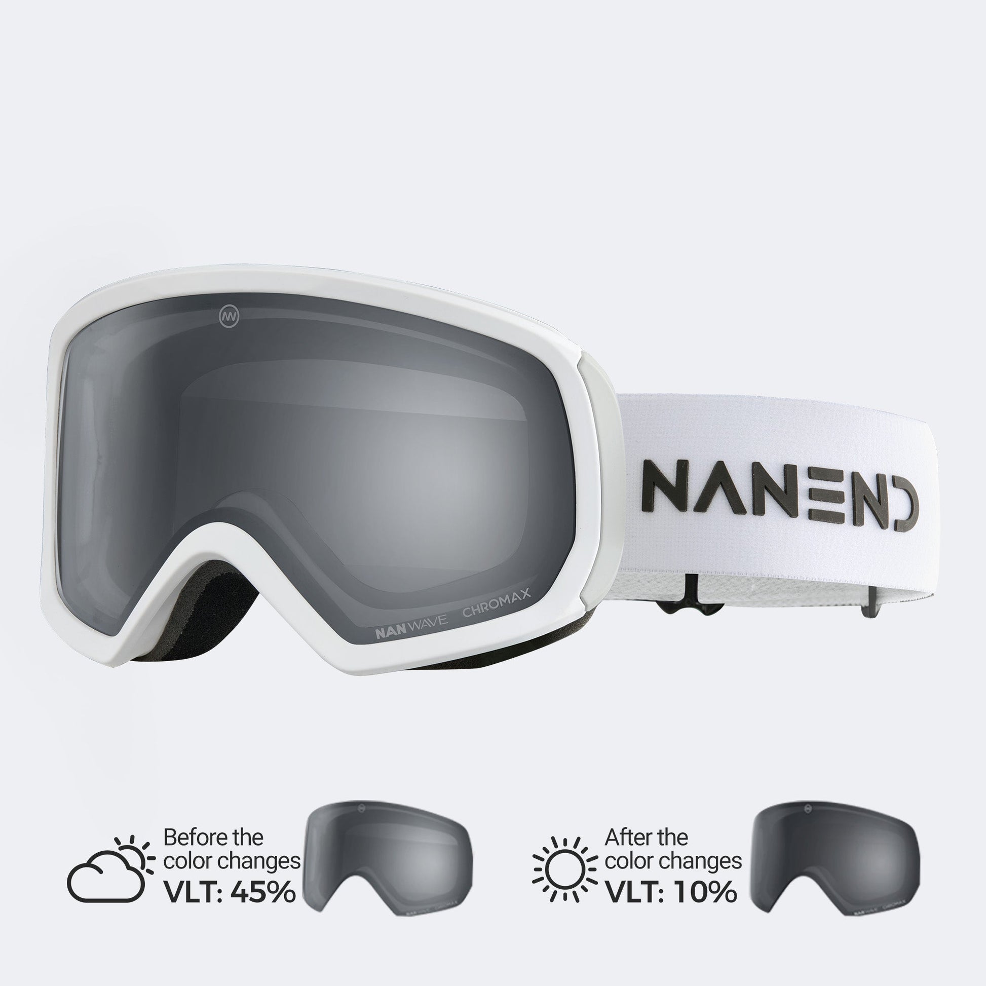 Double-layer curved photochromic ski goggles NG23Max - NANEND