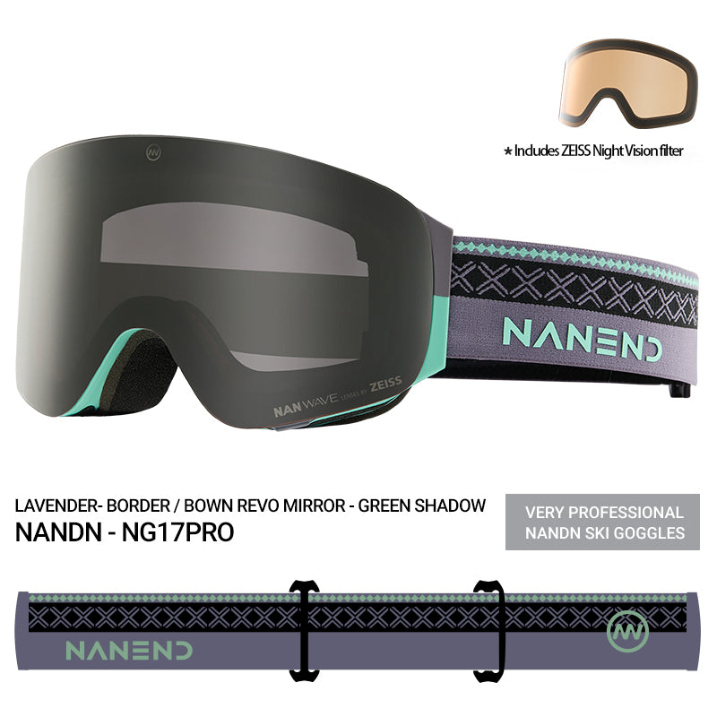 NANEND Zeiss ski goggles professional flip-up snow goggles single and double board goggles NG17Pro