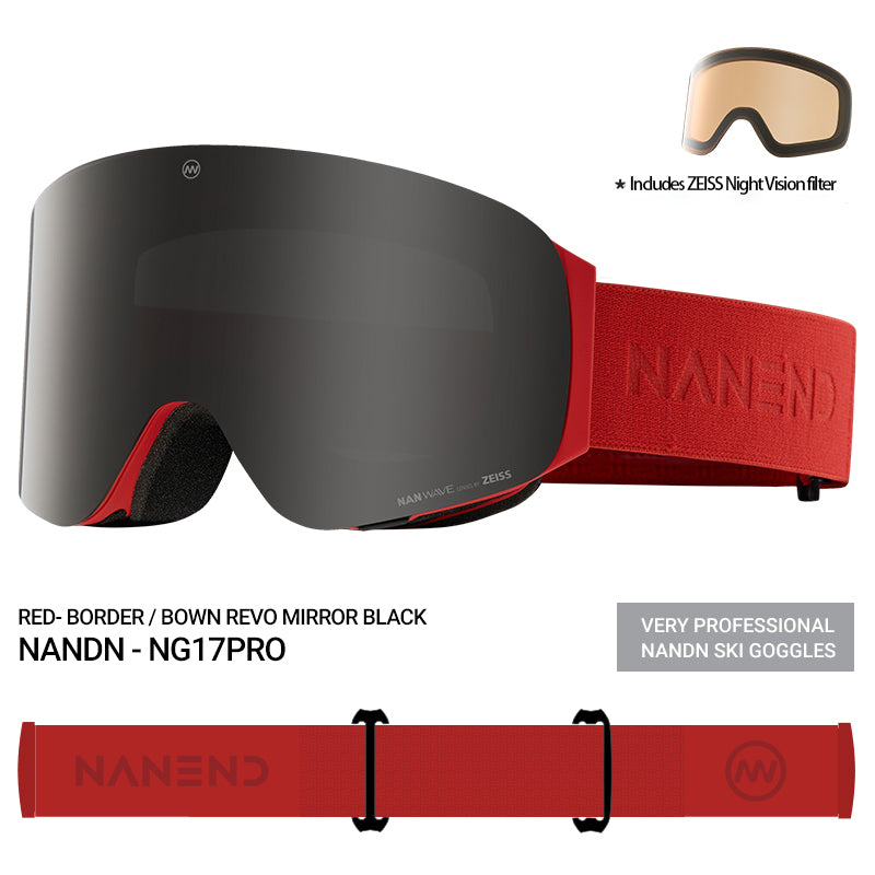 NANEND Zeiss ski goggles professional flip-up snow goggles single and double board goggles NG17Pro