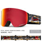 NANEND OTG Ski Goggles Magnetic,  Mazzucchelli Anti-Fog Lenses, HD & Flip-Up Goggles for Men, Women & Youth, UV Protection, Multiple VLT Options