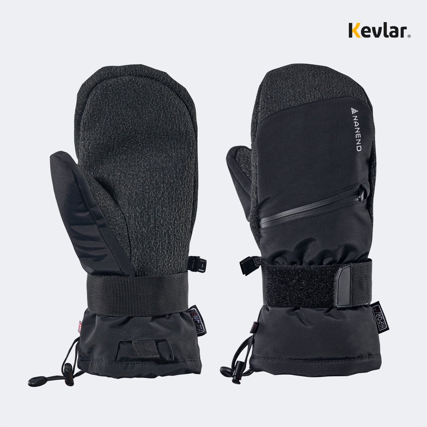 Gold Primaloft® Kevlar® Pro Thermal Ski Gloves - NANEND
