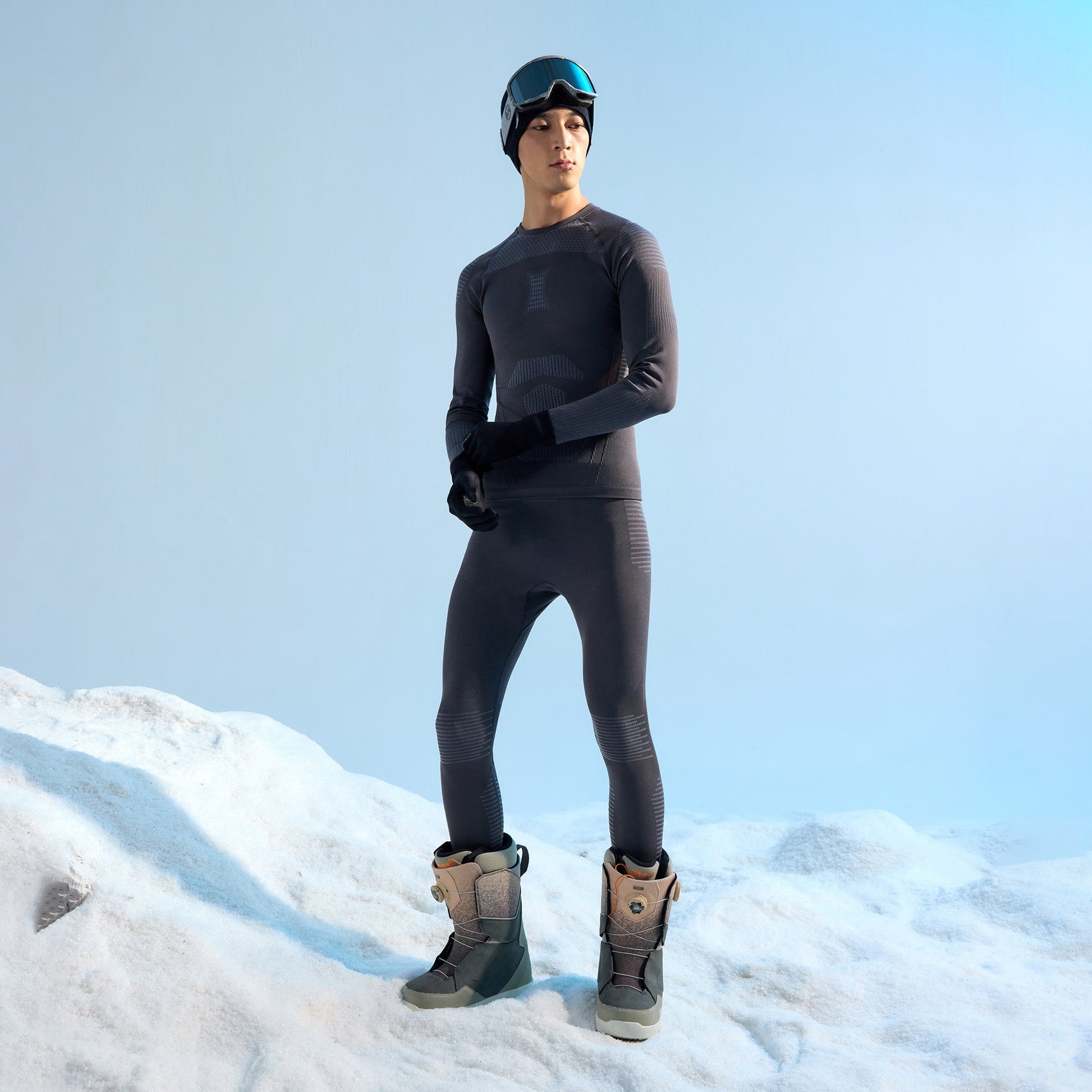 Ice-woven Merino wool ski thermal underwear - NANEND