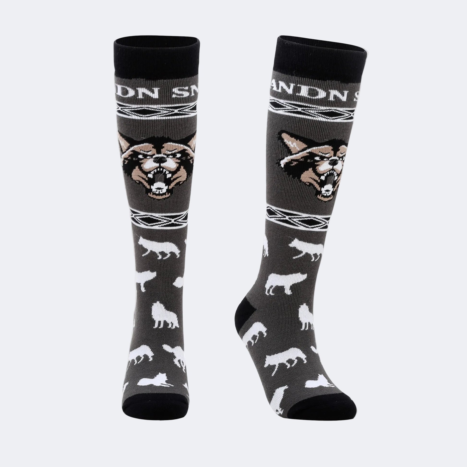 Kids Thermal Extra-Long Thickened Ski Socks with Cartoon Print - NANEND