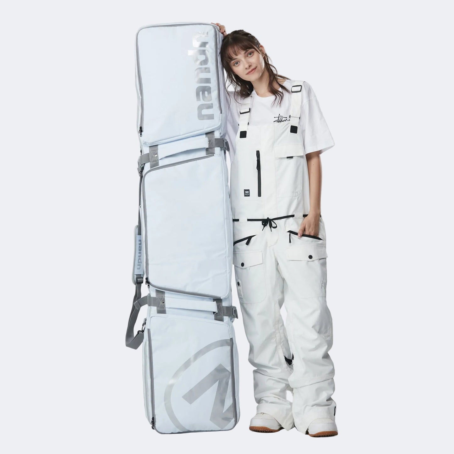 Large-Capacity Rolling Ski & Snowboard Bag with Wet-Dry Separation - NANEND