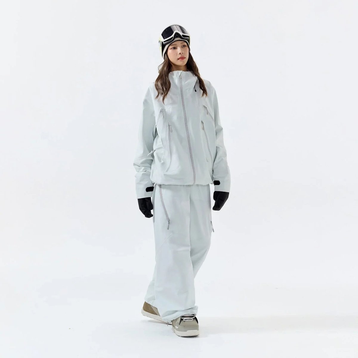 NANEND 3L Lightweight Windproof and Waterproof Ski Pants Free Fit - Unisex - NANEND