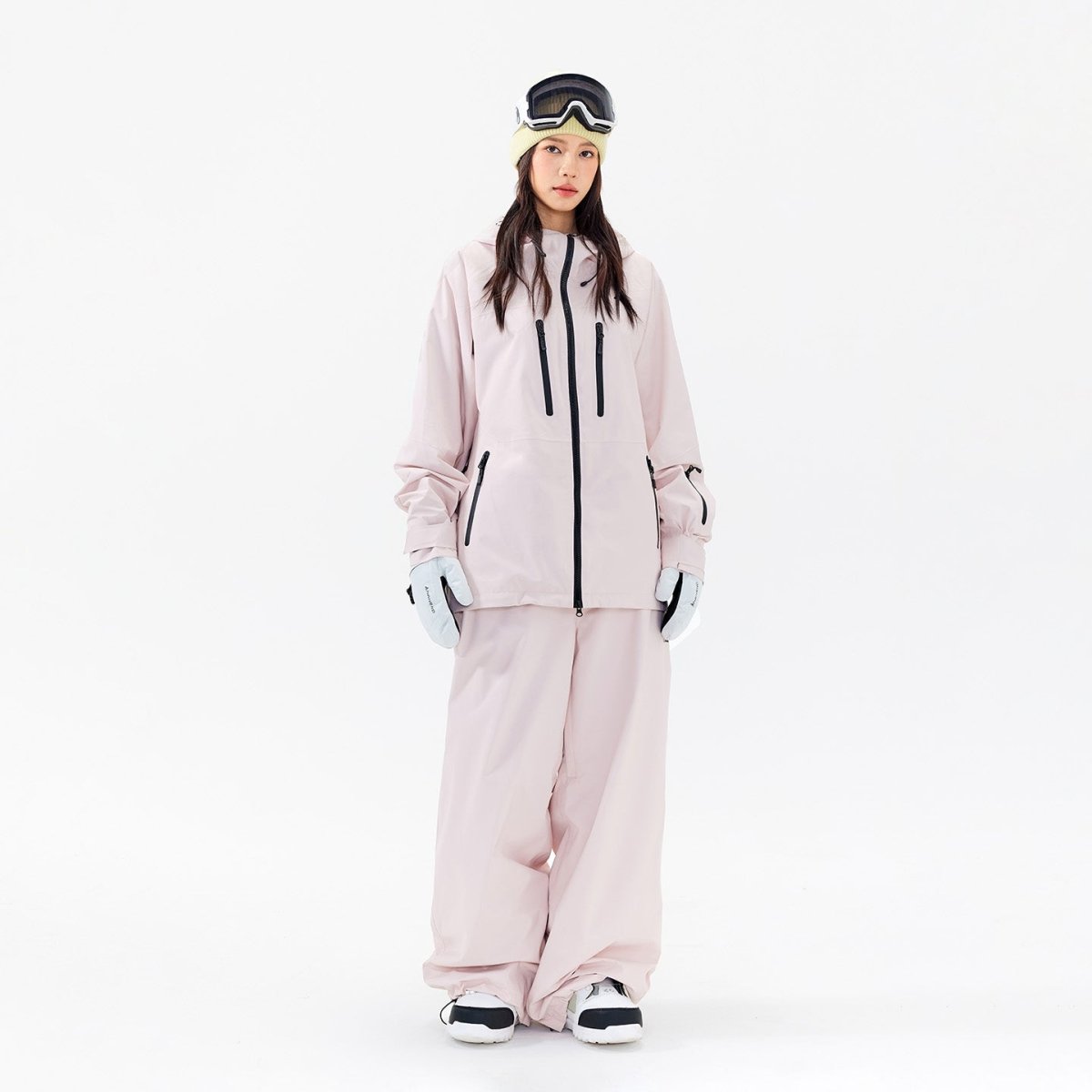 NANEND 3L Loose Waterproof Fully Seamed Pink Snowsuit - NANEND