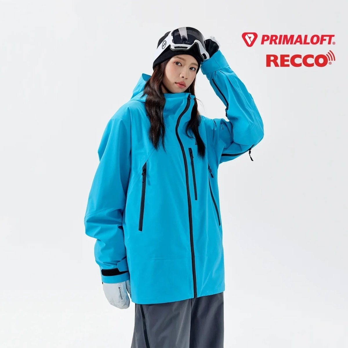 NANEND 3L Professional Waterproof P - Cotton Filling Warmth with RECCO Ski Jacket - Unisex - NANEND