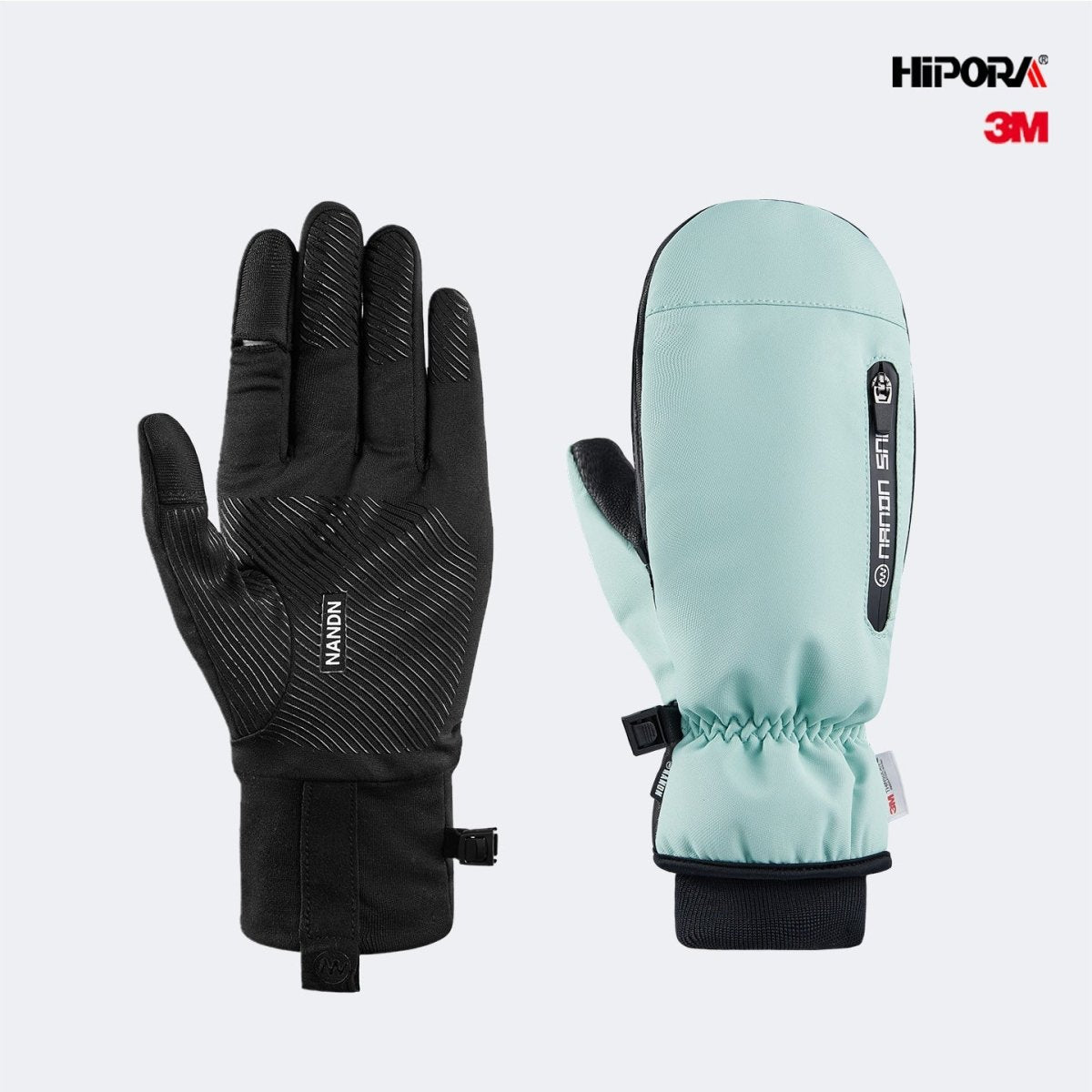 NANEND 3M Waterproof and abrasion - resistant inner fingerless ski gloves - NANEND