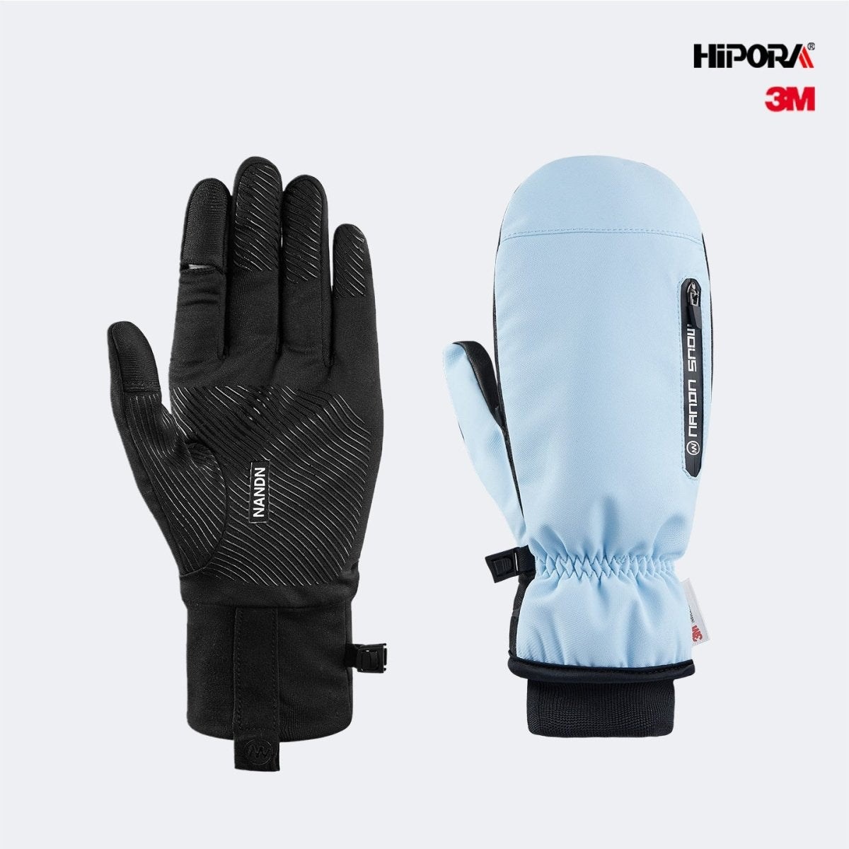 NANEND 3M Waterproof and abrasion - resistant inner fingerless ski gloves - NANEND