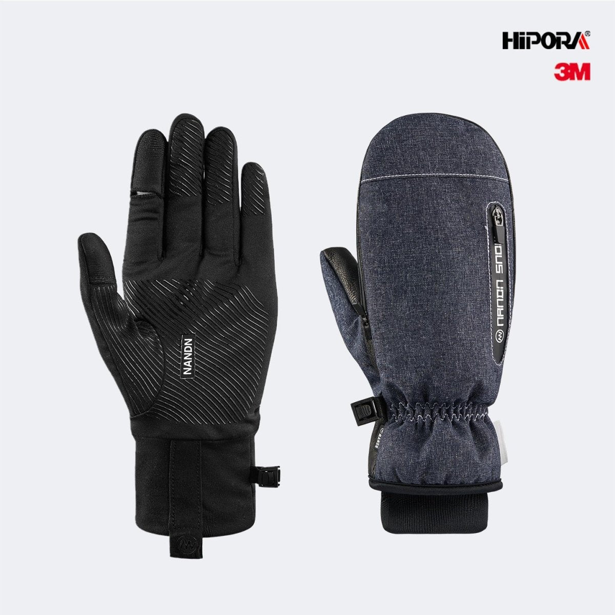 NANEND 3M Waterproof and abrasion - resistant inner fingerless ski gloves - NANEND