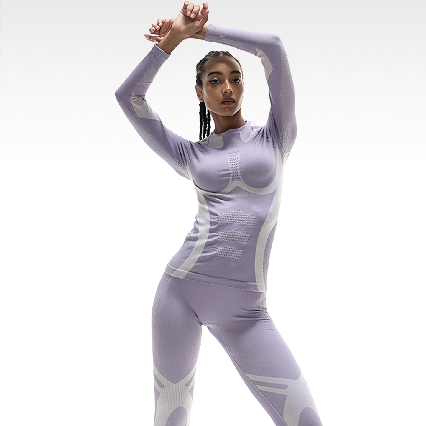NANEND & AWEX Collaboration - Merino Wool Gradient Compression KnitzoneX Women's Ski Quick-Drying Underwear - NANEND