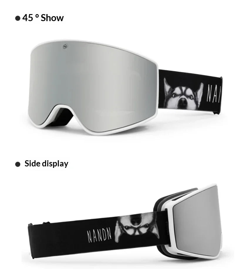 NANEND Cylindrical anti - fog inner layer Mazzucchelli lens ski goggles NG11 - NANEND