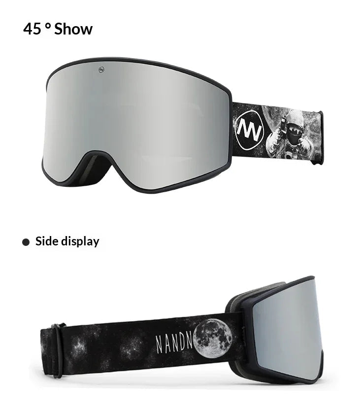 NANEND Cylindrical anti - fog inner layer Mazzucchelli lens ski goggles NG11 - NANEND