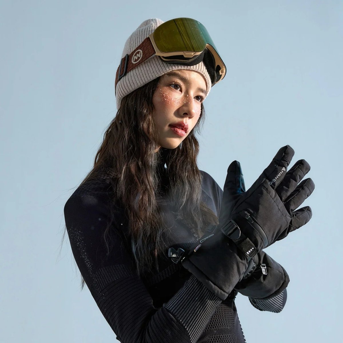 NANEND Five - finger thickened warm and waterproof ski gloves - NANEND