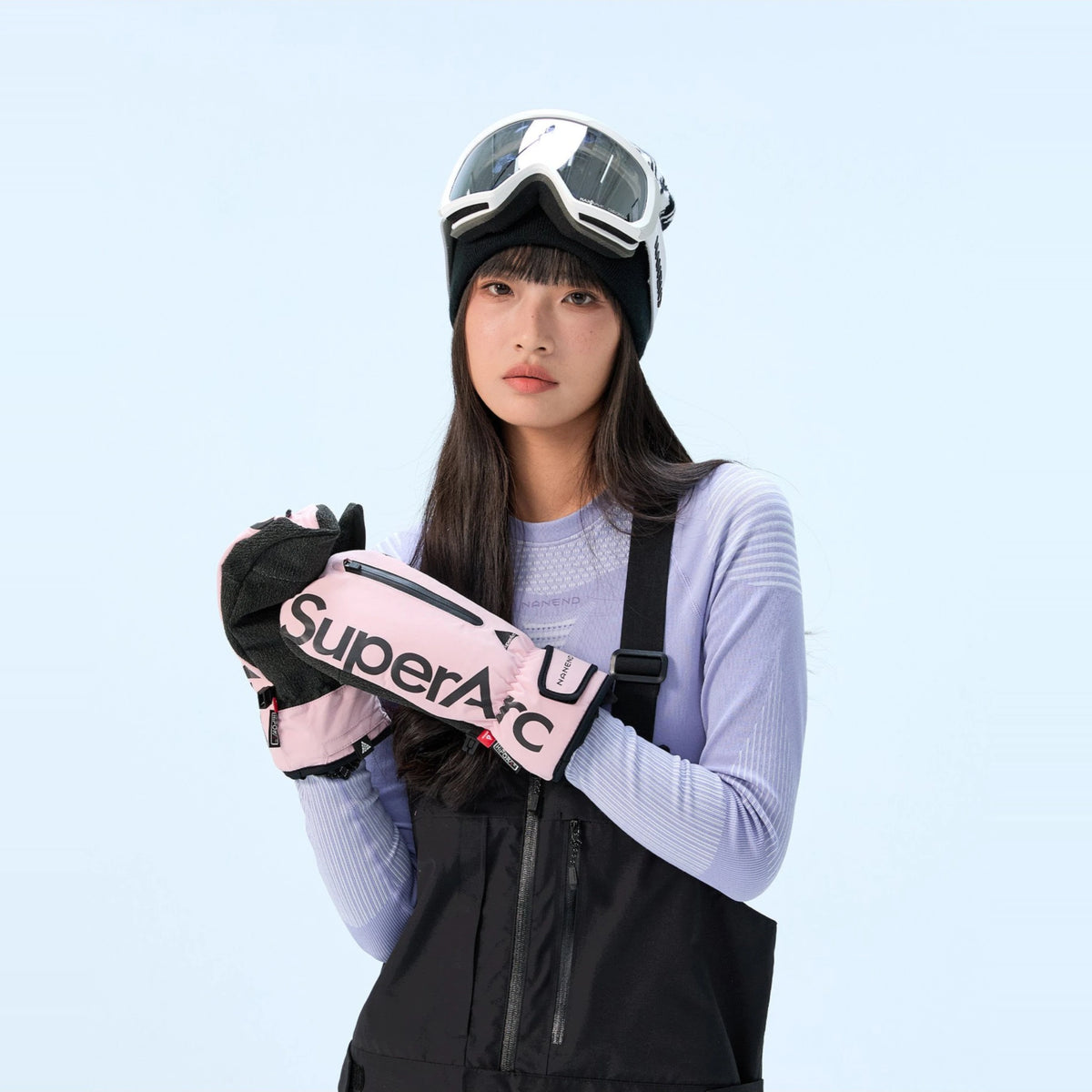 Skyline Series PrimaLoft® Kevlar® Waterproof Abrasion-Resistant Ski Gloves (Cloud Ice Pink) – NANEND