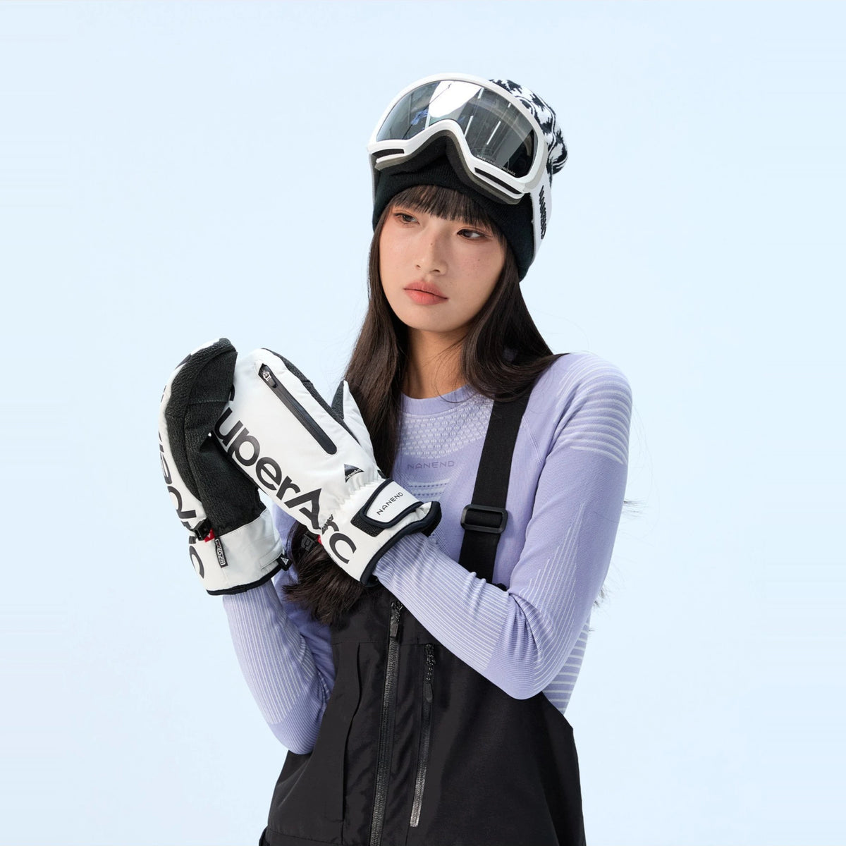 Skyline Series PrimaLoft® Kevlar® Waterproof Abrasion-Resistant Ski Gloves (Aurora White) – NANEND