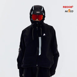 NANEND New 3L hard - shell waterproof reflective design & includes RECCO ski jacket - Unisex - NANEND