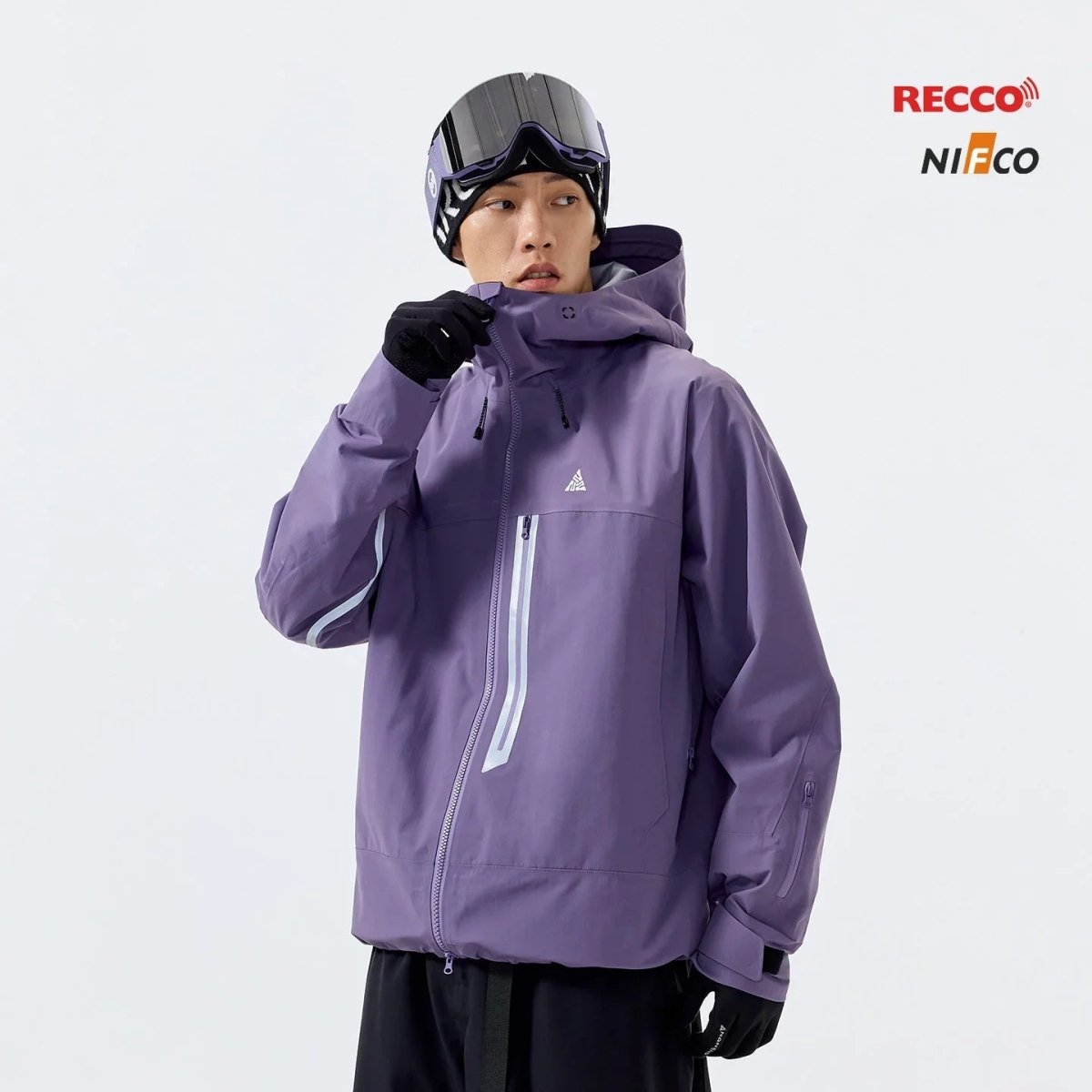 NANEND New 3L hard - shell waterproof reflective design & includes RECCO ski jacket - Unisex - NANEND