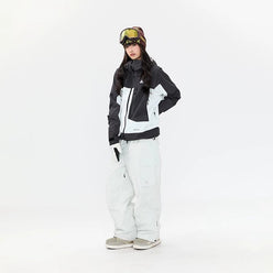 NANEND New plaid color - blocked workwear design ski suit set - Unisex - NANEND