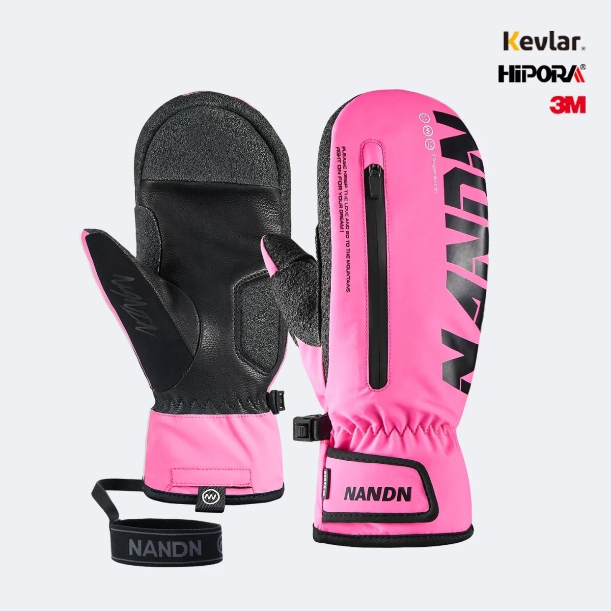 NANEND Professional ski gloves with built - in wrist protection and waterproof design - NANEND