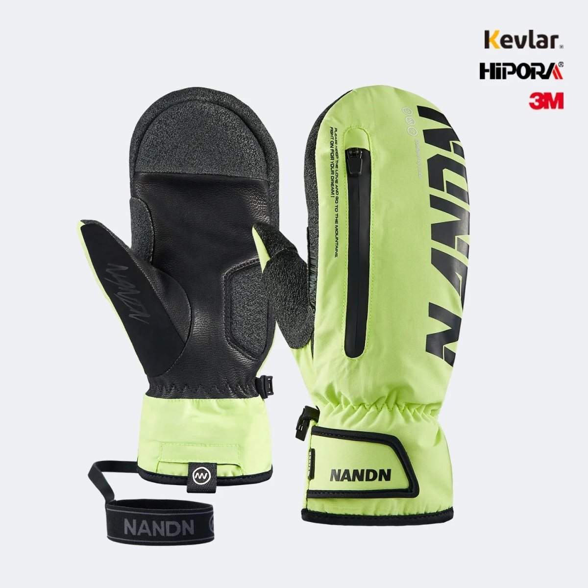 NANEND Professional ski gloves with built - in wrist protection and waterproof design - NANEND