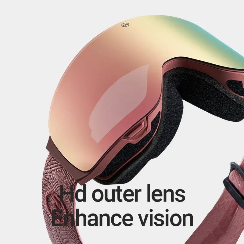 NANEND Ski Glasses, Snowboard Glasses, Anti - fog High Definition Ski Equipment Outdoor Snow Glasses - NANEND