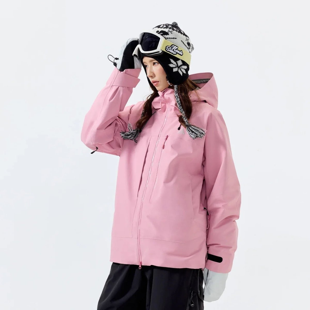 ジャケット・アウター mori / RE liner patch coat / pink Chimeric Mountains oversized down jacket