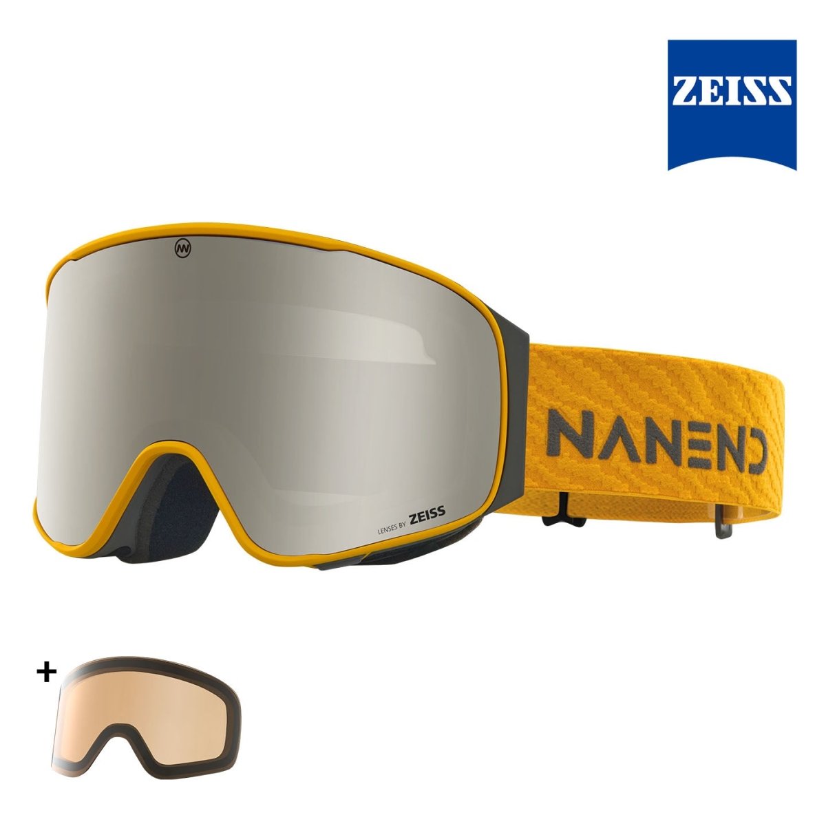 NANEND Transient - Dual ZEISS Lens Anti - Fog Bamboo Textured Straps Ski Goggles NG24Pro - NANEND