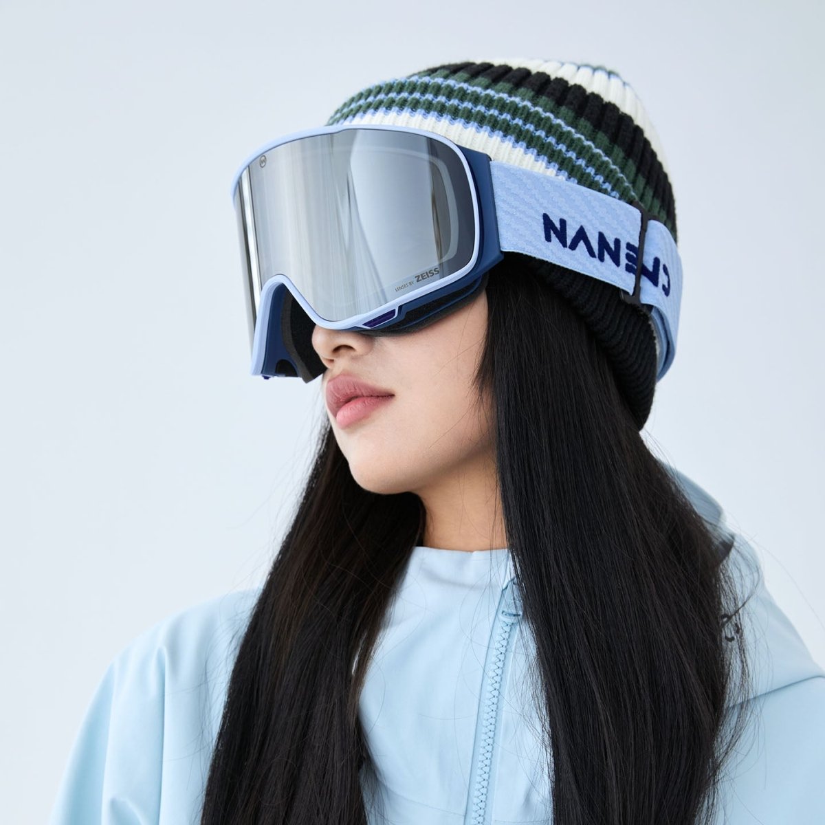 NANEND Transient - Dual ZEISS Lens Anti - Fog Bamboo Textured Straps Ski Goggles NG24Pro - NANEND