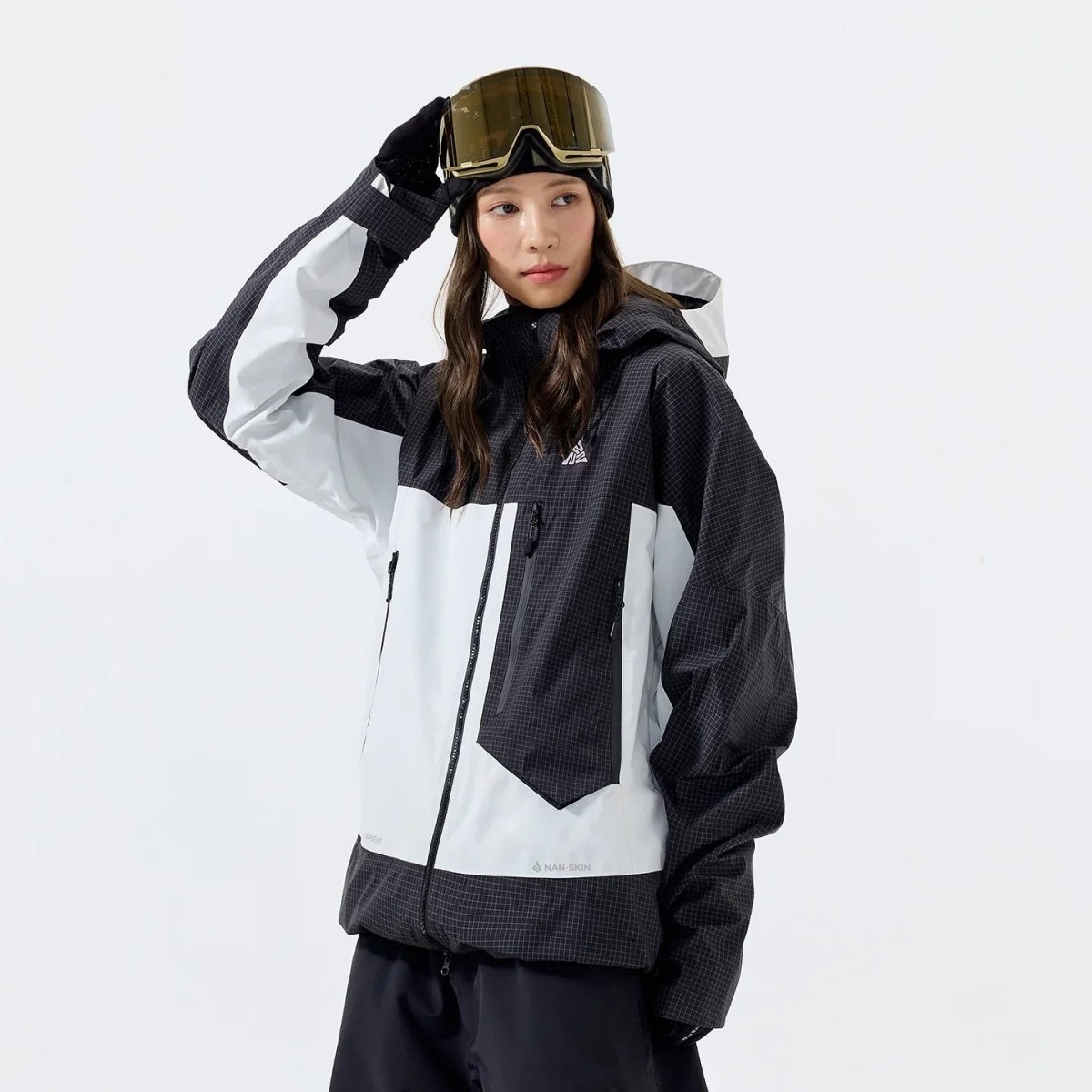 NANEND Waterproof & P Cotton Color - blocked Ski Jacket with RECCO Unisex - NANEND