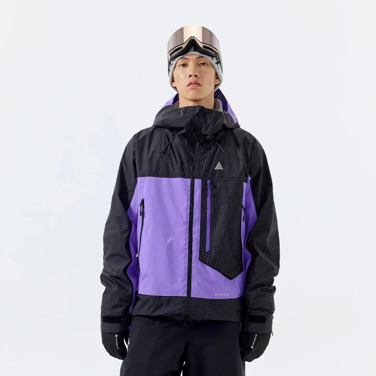 NANEND Waterproof & P Cotton Color - blocked Ski Jacket with RECCO Unisex - NANEND