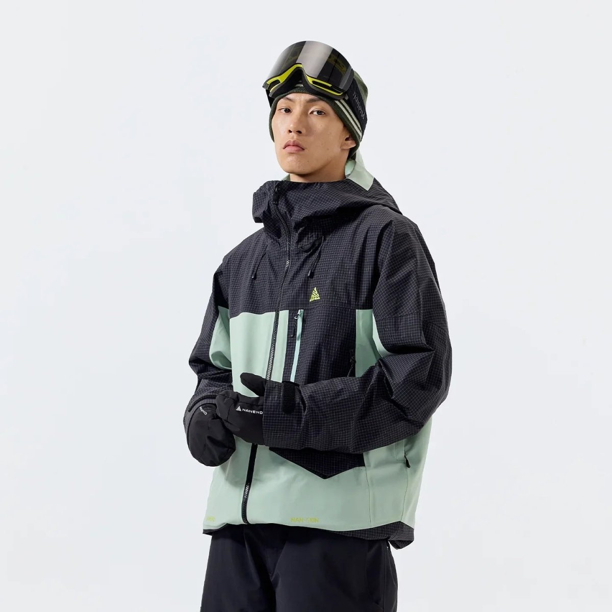 NANEND Waterproof & P Cotton Color - blocked Ski Jacket with RECCO Unisex - NANEND
