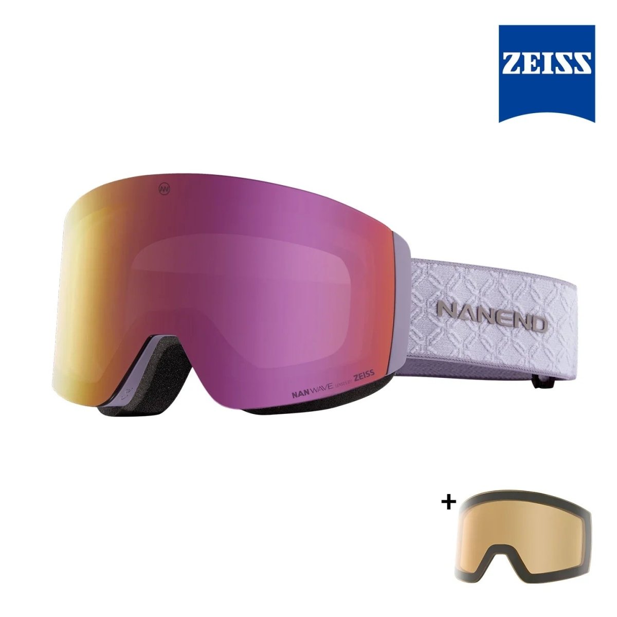 NANEND Wilderness Double Zeiss Lens Wave Magnetic Ski Goggles NG14pro - NANEND