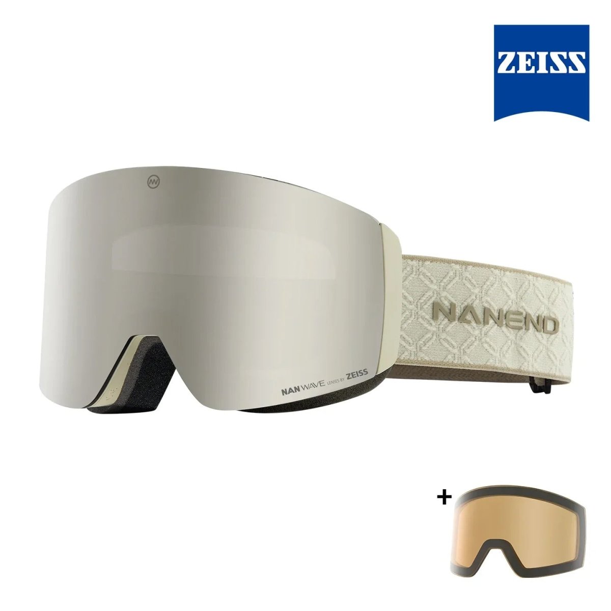 dual lens ski goggles NANEND Wilderness Double Zeiss Lens Wave Magnetic Ski Goggles NG14pro