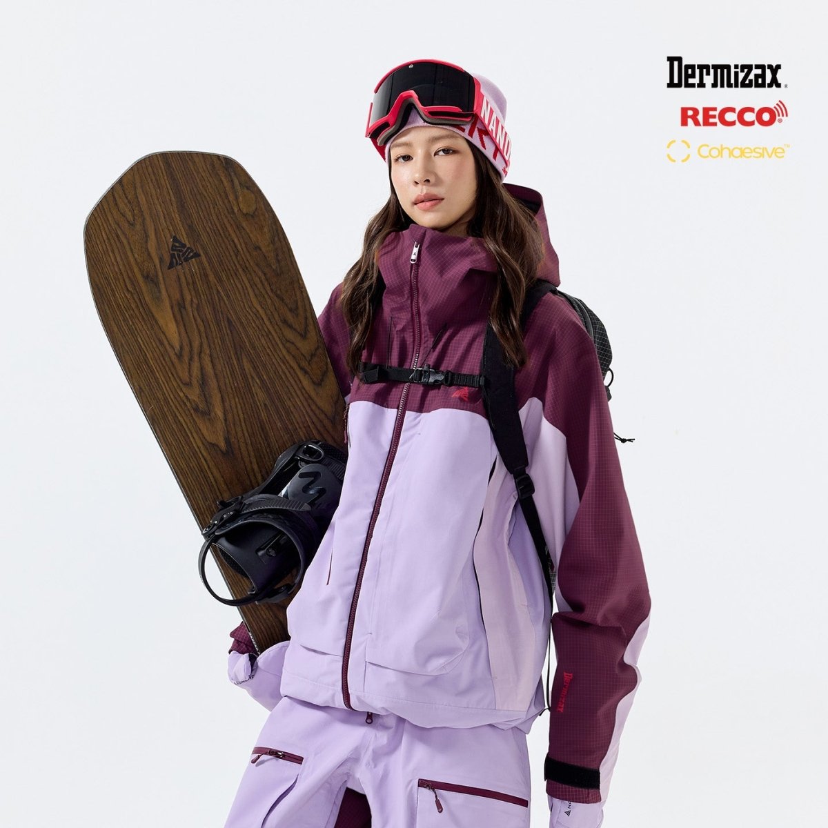 New Dermizax Professional 3L Berry Purple Snow Jacket - Unisex - NANEND
