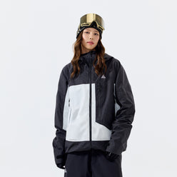 Plaid color-blocked P cotton warm RECCO ski jacket - Unisex - NANEND