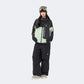 Plaid color-blocked warm workwear-style ski suit - Unisex - NANEND（
Black and green top + Black pants）