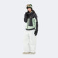 Plaid color-blocked warm workwear-style ski suit - Unisex - NANEND（
Black and green top + Snow Mountain White Pants）