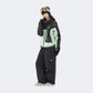 Plaid color-blocked warm workwear-style ski suit - Unisex - NANEND（
Black and green top + Black pants）