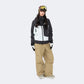 Plaid color-blocked warm workwear-style ski suit - Unisex - NANEND（
Black and white top + Khaki pants）