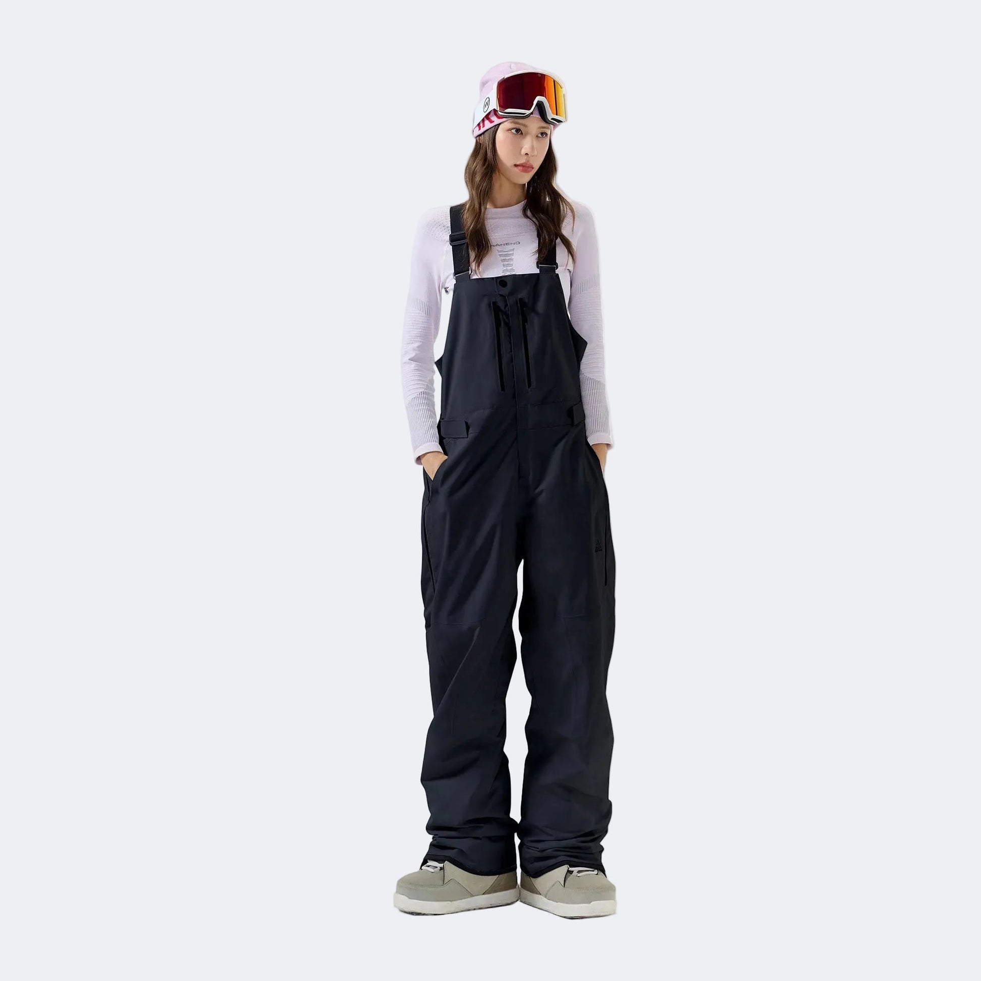 Pro-fit 3L waterproof professional suspender ski pants - Unisex - NANEND