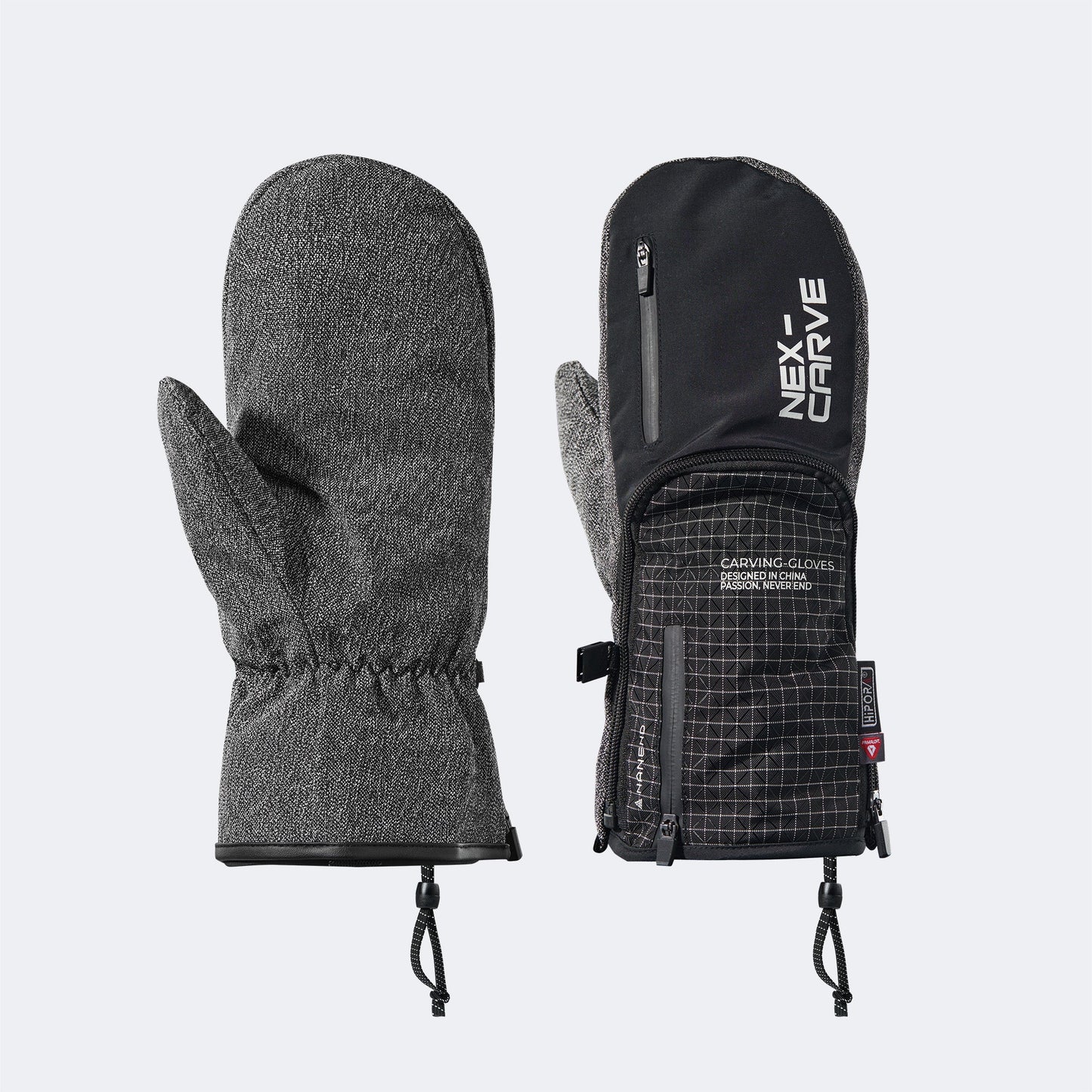 Replaceable Shell Wear-Resistant Carving Ski Gloves – Built-in Guards - NANEND