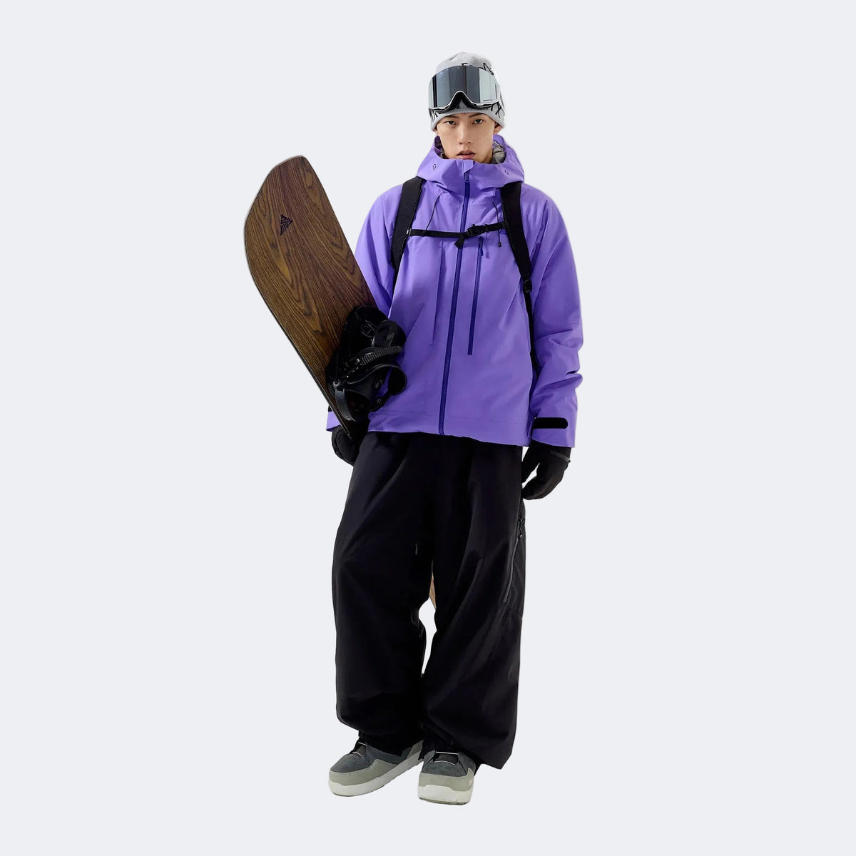 Skyline CORE Waterproof Ski Suit Set – Unisex – NANEND (Purple Vine Jacket (RECCO) + Black Pants)