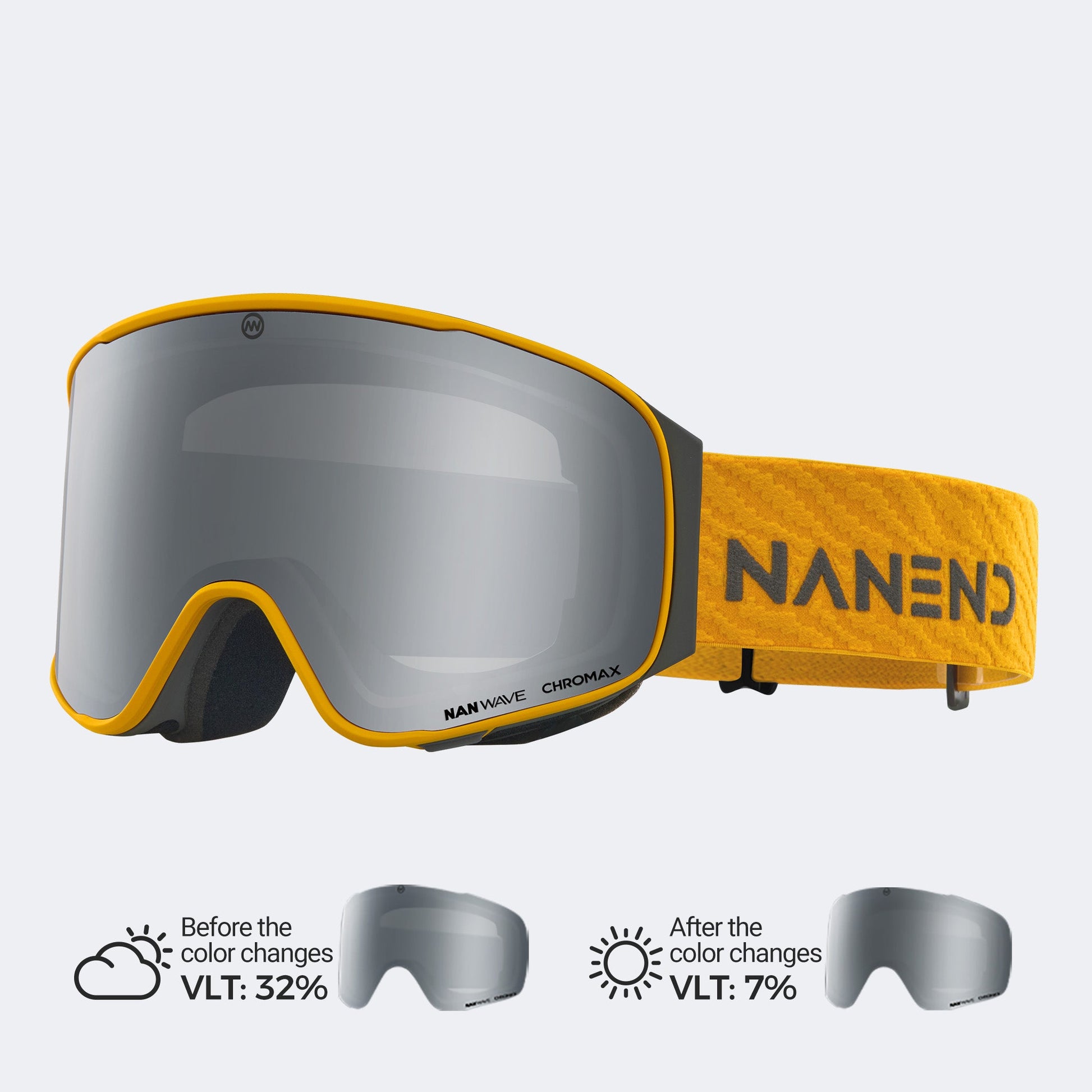 Small-framed, all-weather, photochromic flip-top Ski Goggles NG24MAX